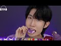 ASMR MUKBANG Korean Convenience store Purple Color Food Party Ice cream Jelly Candy Desserts Eating
