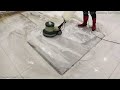 Extremely  dirty runied long hair carpet cleaning satisfying ASMR