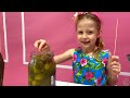 Nastya turns dad's food into jelly