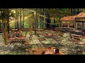 Coffee Shop at Enchanted Forest  Ambience | No Music | Chatter and Birds