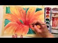 How to paint a flower with watercolor