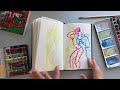 Sketchbook/notebook YEAR 3 of Art school (flip through) part 1