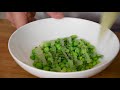 Green pea & burrata dish