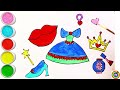 Beautiful Princess Crown with Heart Drawing and Painting for kids Ideas for Drawing