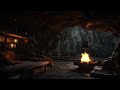 Cozy Cave - Gentle Rain, Fireplace & Thunderstorm Sounds to Sleep Instantly in 5 Minutes - ASMR