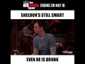 Sheldon's Still Smart Even He Is Drunk - The Big Bang Theory