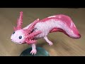 I made an Axolotl figure out of clay! : Polymer clay sculpting tutorial