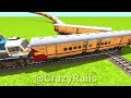MORE TRAINS SLOWLY RUNNING ON THE EXTREME CURVED RAILROAD CROSSING ▶️ Train Simulator | CrazyRails