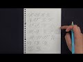 How to write Copperplate Calligraphy Alphabet with a pencil | Handwriting