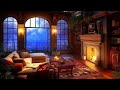 Rain Sounds With Distant Thunder, Fireplace | An Immersive Experience for Deep Sleep | 8 Hours