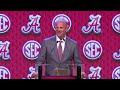 Alabama head coach Kalen DeBoer at 2024 SEC Media Days full press conference