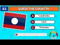 🚩 Guess the Country by their Flag Quiz 🌎  Can You Guess 100 Flags?