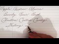 Write cursive with Schin: A, B, C, D, E, F