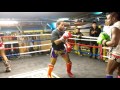 Kicking boxing sparring at Gymbox Holborn