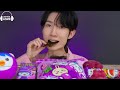 ASMR Purple Pororo Sanrio Food Ice cream Jelly Candy Noodles Desserts MUKBANG EATING SOUNDS