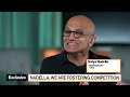 Microsoft CEO Nadella on AI Plans, Fostering Competition
