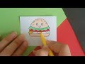 how to draw a hamburger step by step | #drawingwithme #drawing  #hamburger