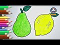 Grapefruit drawing | Grape and 8 more Fruits Drawing | grapefruit drawing easy |Learn Healthy Fruits