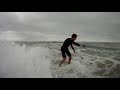 Skimboarding on Giant Waves at The Wedge - POV