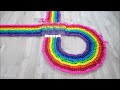 COLORFUL Rainbow Dominoes! | Satisfying Domino Screen Link