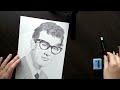 Speed drawing: the pencil portrait of Buddy Holly