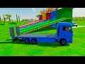 TRANSPORTING CARS, AMBULANCE, POLICE CARS, FIRE TRUCK, MONSTER TRUCK OF COLORS! WITH TRUCKS! - FS 22