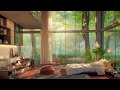 Sunny Spring Atmosphere in Forest Apartment with Relaxing Jazz | Piano Music for Work, Study, Unwind