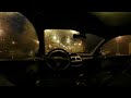 Rain on a Car at Night with Wind and Soothing Sounds for Relaxation and Sleep - 10 Hrs VR 360 Video