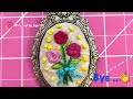 Rose Hand Embroidery Brooch