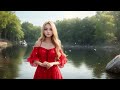 Ambient Fantasy Music Art With Beautiful Girl In Red Dress| 1 Hour of Serenity