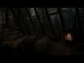 Cozy fireplace in the attic with rain in the forest relaxing sounds to sleep