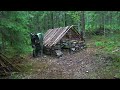 Building a Bushcraft Cabin in the Woods - From Start to Finish - No Talk