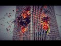 Besiege WTC2 Plane Impact Simulation #1