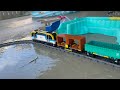 Lego Train Through the Mud! Backyard Lego Train POV