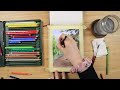 Painting landscapes with watercolour pencils