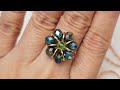 Flower Rings | earrings | Pendant | online tutorial | jewelry beads and copper wire | DIY 979
