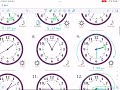 Math-Drills: Reading time on Analog Clocks