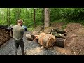Turning Giant Logs Into Firewood Is No Simple Task!