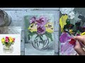Expressive Acrylic Flower Painting - Loose Abstract Roses