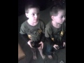 Twins playing xbox