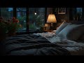 3 Hours - Rainy Night Serenade - Cozy Fireplace & Gentle Rain Sounds with Smooth Piano Music