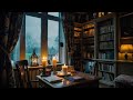Dark Academia Home Library Ambiance: Cottagecore Retreat with Soft Rain Sounds | 1 Hour of Cozy ASMR