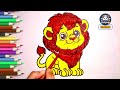 Cute Lion 🦁 drawing for kids | How to draw lion drawing easy step by step | Lion King Drawing