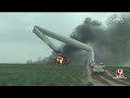 Wind Turbine Catches Fire, Collapses After Storms Move Through Custer County