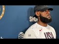 LeBron James Reacts To Steph Curry Alley Oop, Kawhi Leonard Injury, Team USA First Game