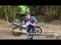 bamboo exhaust on motorcycle