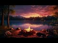 Cozy Lake Getaway: Enjoy the Crackling Fire and Serene Summer Atmosphere