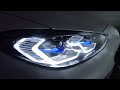 BMW i4 laserlight on dark winter roads