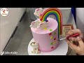 Rainbowcake topper fondant|unicorn cake decorating|unicorn cake| rainbow cake tutorial|Alicakestudio