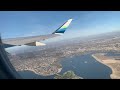 Airliner take off from beautiful San Diego, CA (Passenger view)